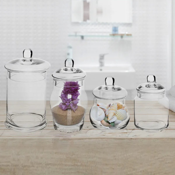 House of Hampton® Sindy 3 Piece Glass Bathroom Accessories Storage