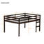 Lit mezzanine en bois d'hévéa avec échelle-11677168