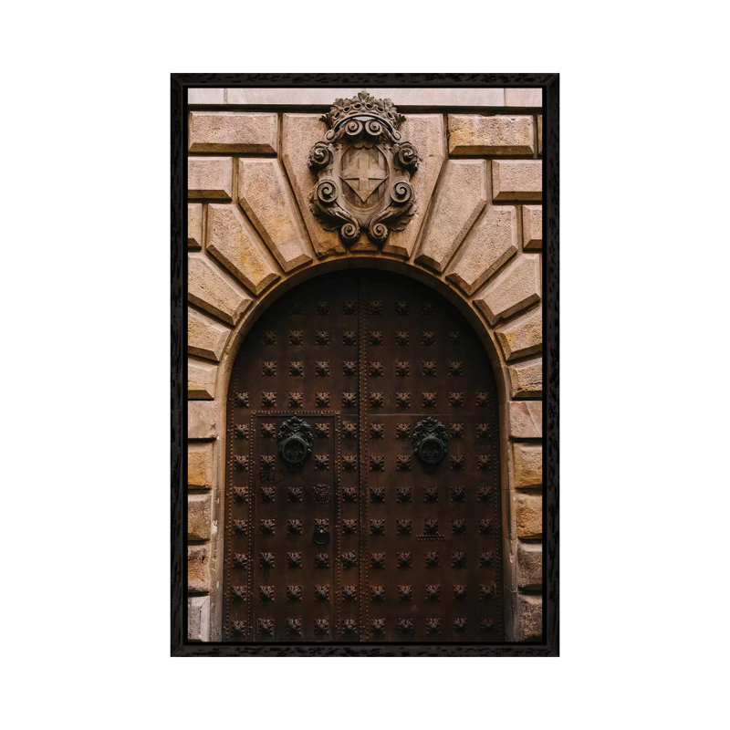 Barcelona Doors by Bethany Young - Print on Canvas, 101.6cm H x 66.04cm W x 3.81cm D, Black Framed