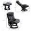Fauteuil inclinable de massage en cuir polyuréthane avec repose-pieds, vibration 10 points, fauteuil pivotant pour une détente ultime