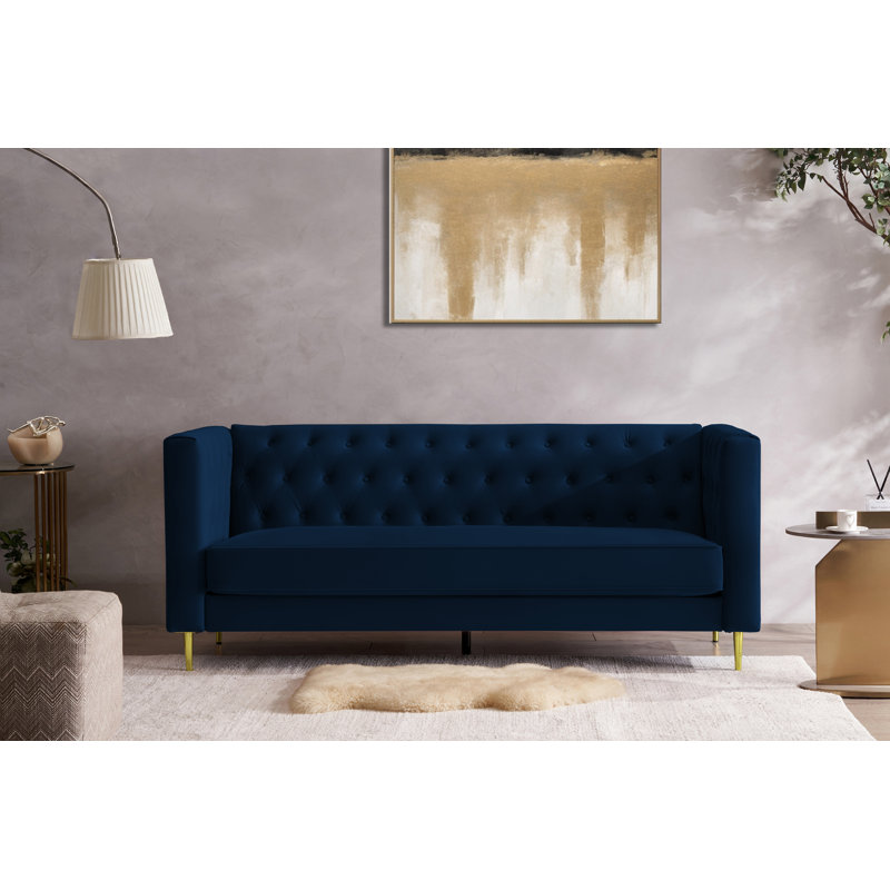 Burgeo 3 Seater Sofa, Blue Velvet