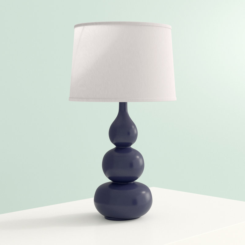 Brankovice Ceramic Table Lamp, Gloss Navy