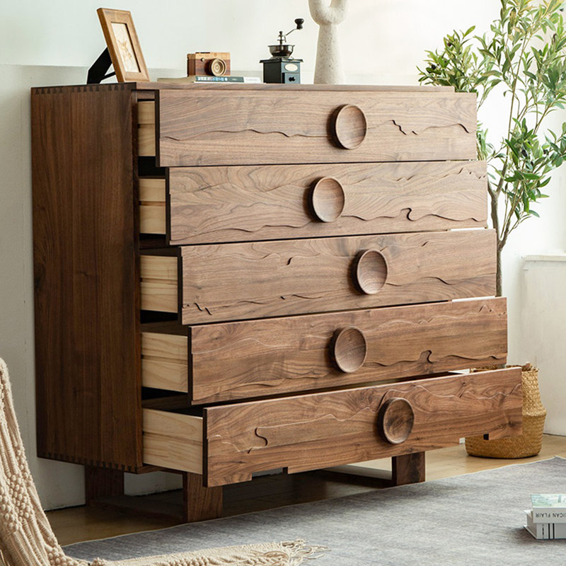 Commode d'appoint en noyer de style scandinave