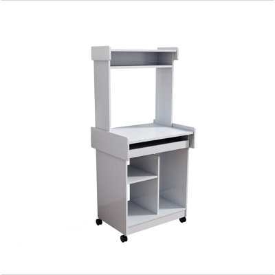 Chariot pour micro-ondes avec station de café sur roulettes verrouillables