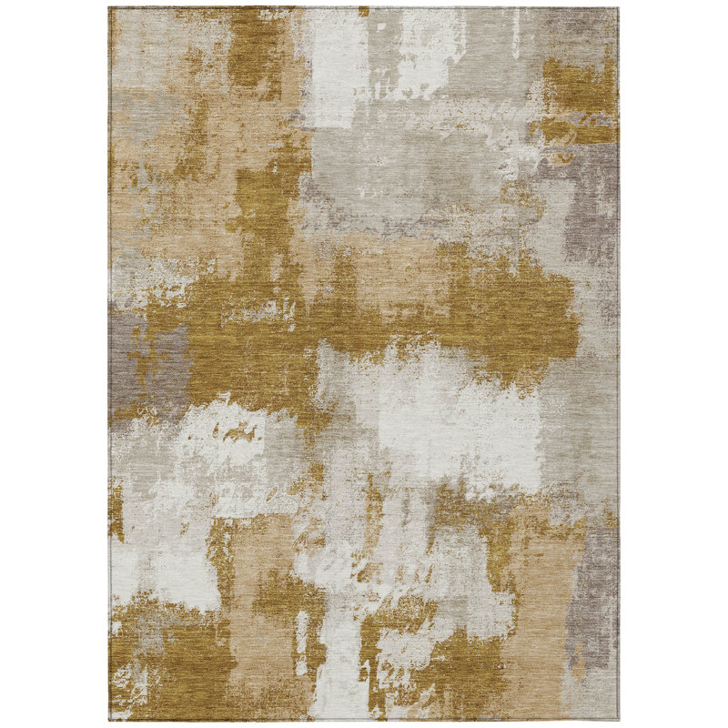 Machine Washable Indoor/Outdoor Chantille ACN2913 Modern Rug, Walnut, 9' x 12'