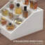 Organisateur de parfum en bois pour homme à 4 niveaux avec tiroir doublé de velours et support de rangement pour parfum pour commode