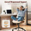 Fauteuil de bureau ergonomique en polyuréthane, chaise d'ordinateur pivotante réglable avec siège et dossier rembourrés, chaise de bureau à domicile pour bureau, dortoir et espaces de coiffeuse-409853268