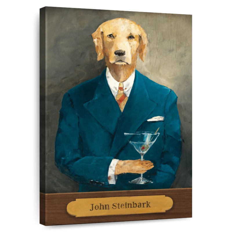 Brampt John Steinbark avec plaque, H 45 po x l 30 po