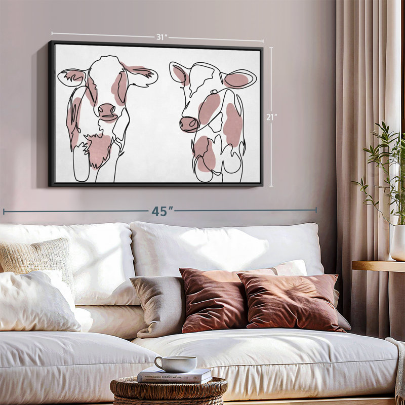 Cute Cows Canvas Print, 21" H x 31" W