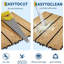 27 tuiles de terrasse WPC 30 x 30 cm, carrelage de patio à verrouillage de grain de bois en 2 D, carreaux d'extérieur à verrouillage en forme de M pour balcon, jardin, bord de piscine, teck-129587541