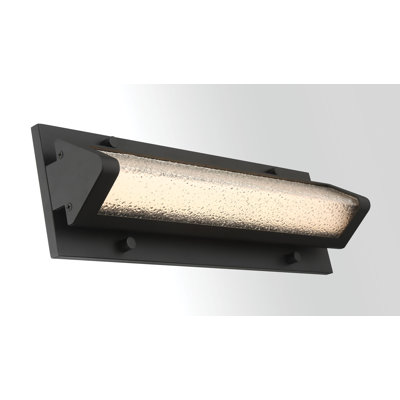 Hy50, Outdoor, 16", Sand Black, Clear Textured Glass