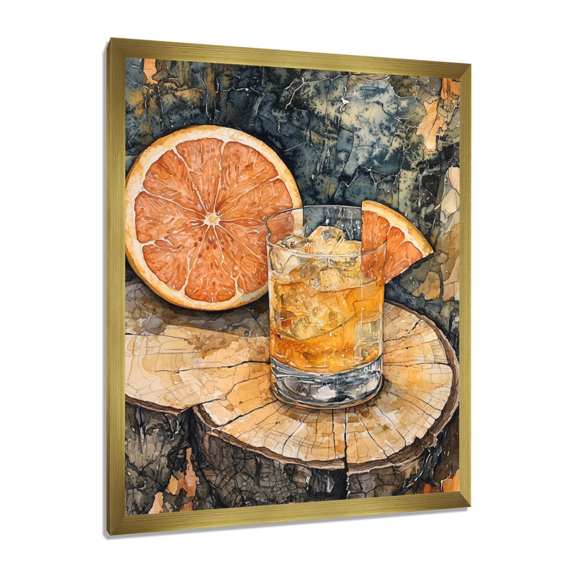 Dobrotin - Food & Beverage Canvas Wall Art, H 40 po x l 30 po, Reproduction encadrée d'une seule photo, Doré