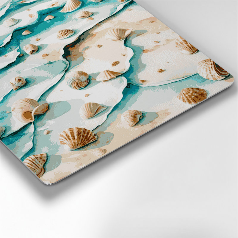 Art mural en métal Coastal, 8" H x 8" W