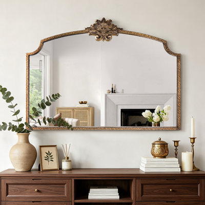 Lindon Arched Iron Wall Mirror