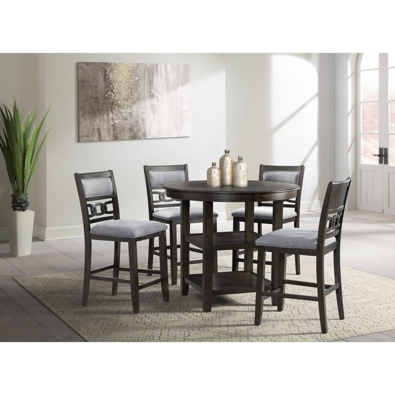 Relyea Round Dining Table, Walnut, Counter Height (36" Height)