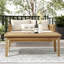 Table de patio en bois brun clair