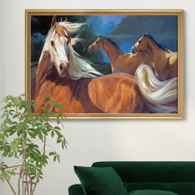 «Blazing Herd II», reproduction d'art sur toile encadrée