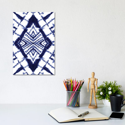 Dye Diamond Indigo by Jacqueline Maldonado - Wrapped Canvas Print