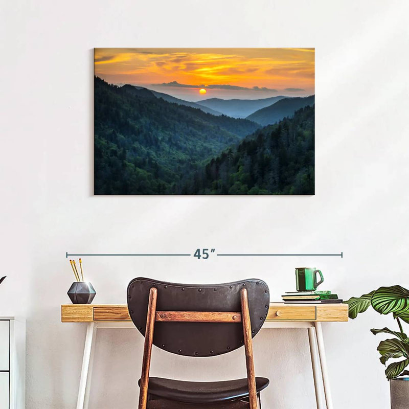 «Smoky Mountains National Park», reproduction sur toile, H 24 po x l 36 po x P 1,25 po