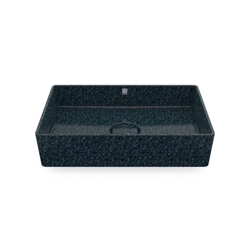Woodio Cube60 15.75'' Wood Rectangular Bathroom Sink, Arctic