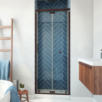 Dreamline Butterfly-S 30-31 1/2 In. W X 74 In. H Semi-Frameless Sliding Bi-Fold Shower Door In Brushed Nickel