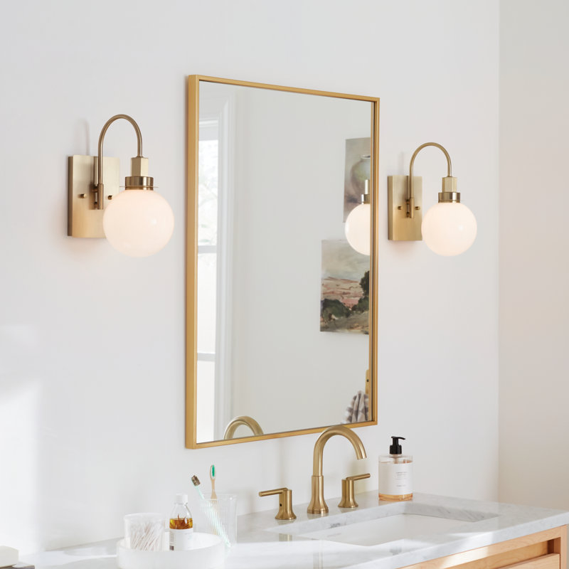 Steel Armed Sconce, Champagne Bronze