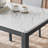 4 - Person Wooden-Frame Upholstered Dining Set with Rectangular Faux-Marble Pattern top table