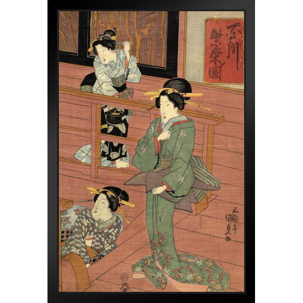 Winston Porter Traditional Japanese Woodblock of Women Geisha in Room  Japanese Art Poster Traditional Japanese Wall - Wayfair Canada