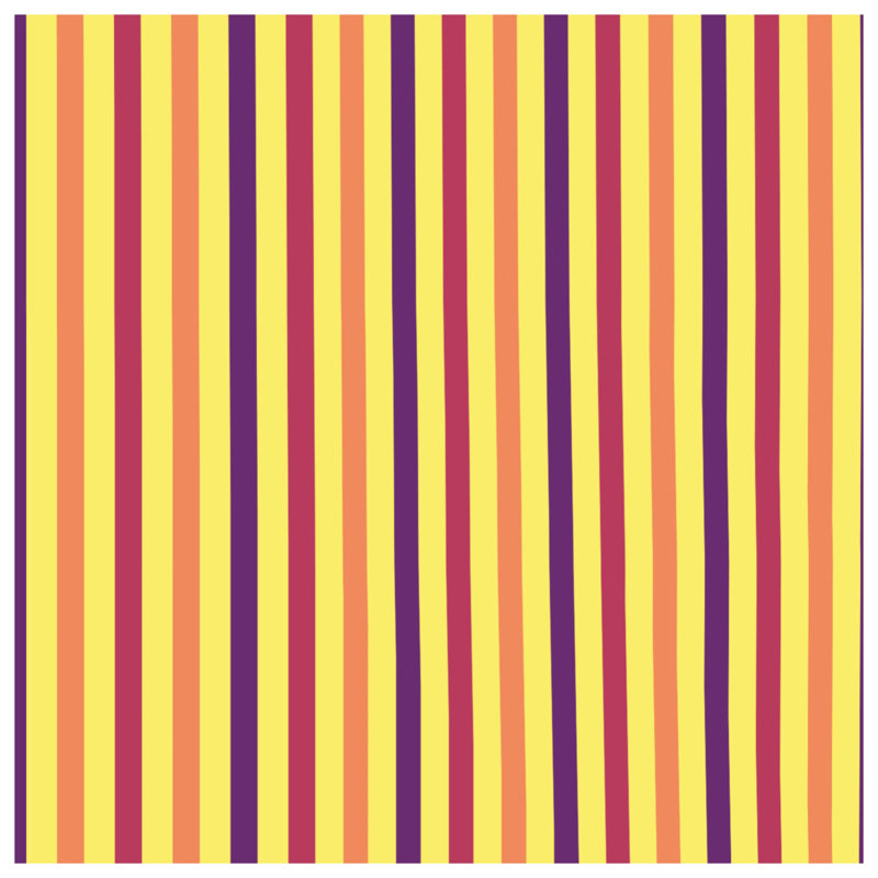 Tapis de bain à rayures verticales jaune et rouge, L 24 po x L 17 po