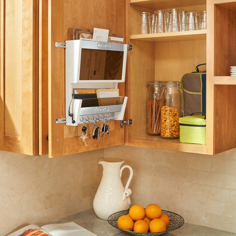 Rev-A-Shelf Door or Wall Mount Mail Organizer, White