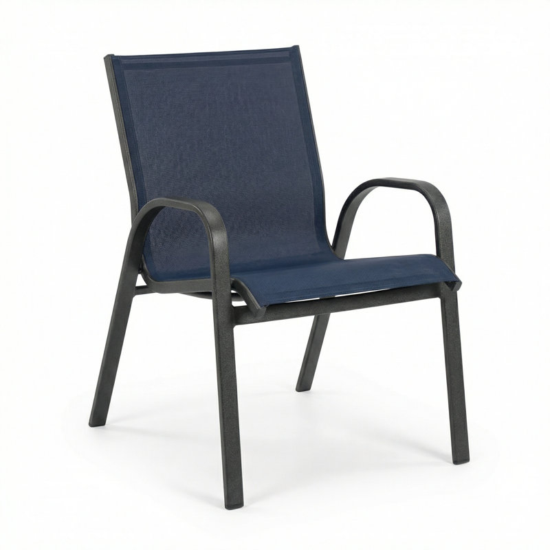Chaise avec accoudoirs, Harnais Dupioni Sapphire / anthracite