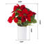 Arrangement floral poinsettias dans un vase