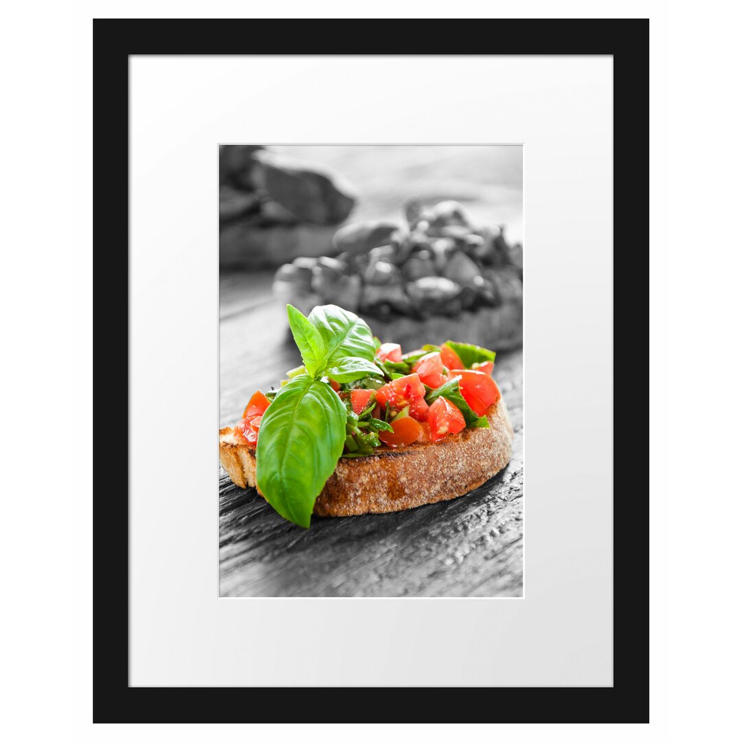 Gerahmtes Poster Leckere Tomaten Bruchetta