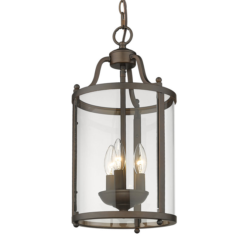 Keely 3 - Light Lantern Pendant, Rubbed Bronze