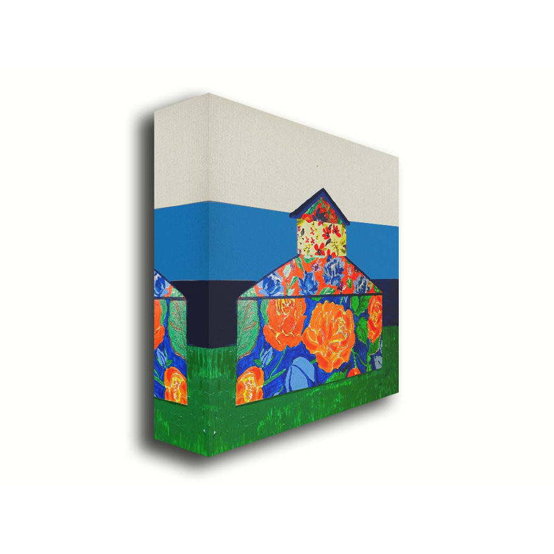 Grange de fleurs II par Joan Davis. Impression sur papier - Monté et encadré, taille de l'image - 40 x 40, H 34 po x l 34 po