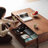 Solid wood coffee table with retro design