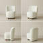 Fauteuil d'appoint moderne à dossier bas et sans accoudoirs