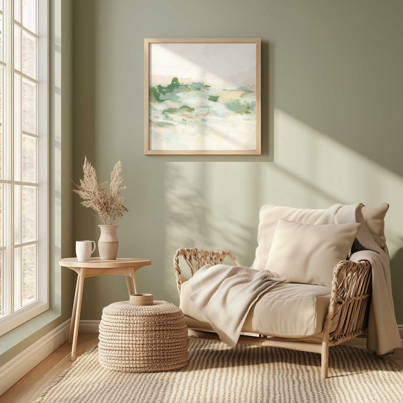 Pastel Wilderness I, H 21,75 po x l 21,75 po, Encadrement ouvert, chrome poli