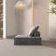 Canapé modulaire simple modulaire moderne Canapé simple carré carré Canapé moderne sans accoudoirs Canapé d'appoint sans accoudoirs avec coussin de dossier amovible pour salon, appartement (gris + rembourré)