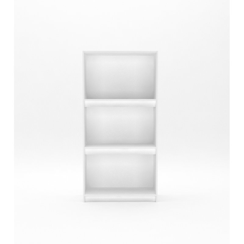  Wide 3-Tier Open Shelf Bookcase – 23.6" W X 11.4" D X 47.7" H, White
