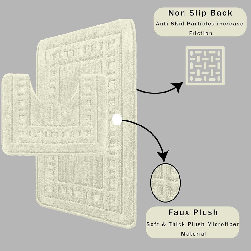 Plastic Bath Mat, Cream