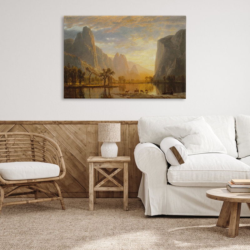 Art mural classique sur toile paysage classique de Bierstadt Yosemite par one1000paintings, H 30 po x l 45 po