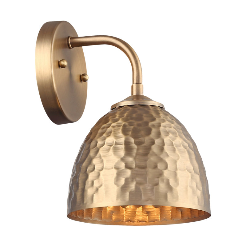 Lesniak 1-Light Wall Sconce in Modern Brass, Gold