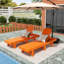 Ensemble de chaises longues inclinables 77,6 po Geoff-758372826