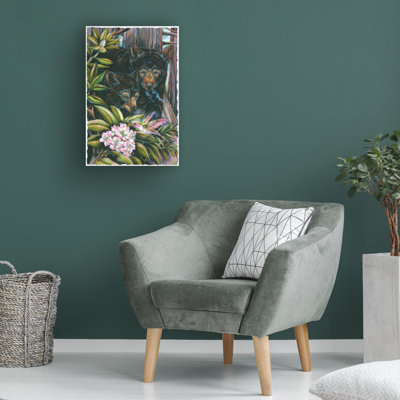 Wrapped Canvas Wall Art - Jody Bergsma 'Friendship Bears' Wall Art for Living Room, Bedroom, or Office Décor  - 16x24