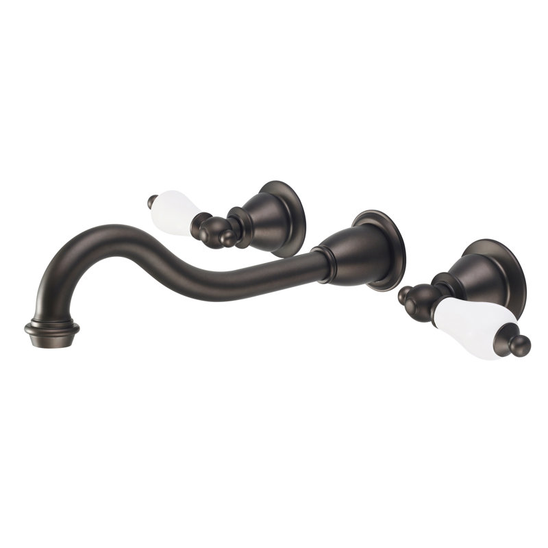 2-handle Bathroom Faucet, Porcelain Lever Handles, Oil Rubbed Bronze