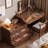 Modern Solid Wood Makeup Vanity Desk  with Light mirror,8 drawers