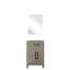 Meuble-lavabo en chêne gris avec plateau en acrylique de 84,4 lb et miroir inclus - Robuste 20 po W Conception de la longévité du comptoir