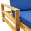 Chaise longue d'extérieur à dossier réglable en bois avec coussin moelleux-197281997