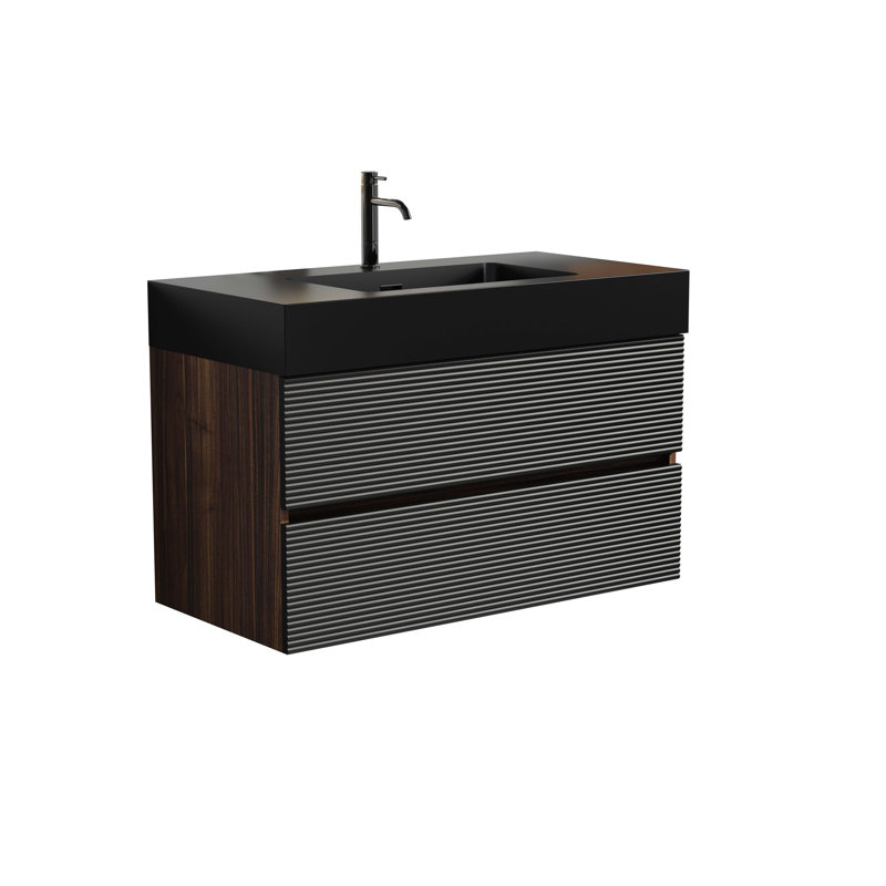 Modern Bathroom Vanity With Advanced Features And Stylish Design For Enhanced Functionality, Black